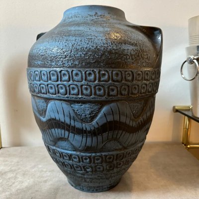 German Modernist Blue and Gray Ceramic Vase by Carstens Tonnieshof, 1963-NMK-1821221