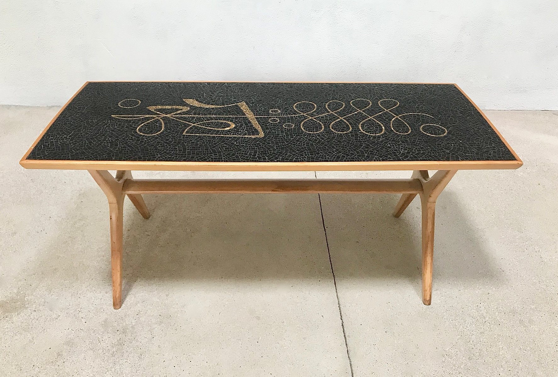 German Mosaic Coffee Table by Berthold Müller for Berthold Müller Mosaikwerkstätten, 1950s-JP-706726