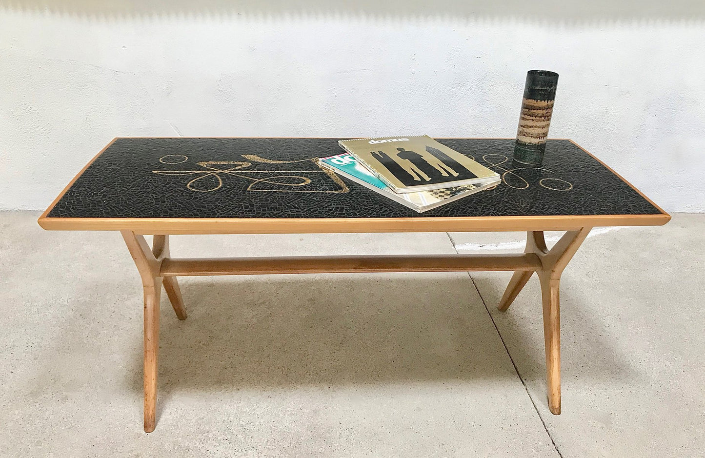 German Mosaic Coffee Table by Berthold Müller for Berthold Müller Mosaikwerkstätten, 1950s-JP-706726