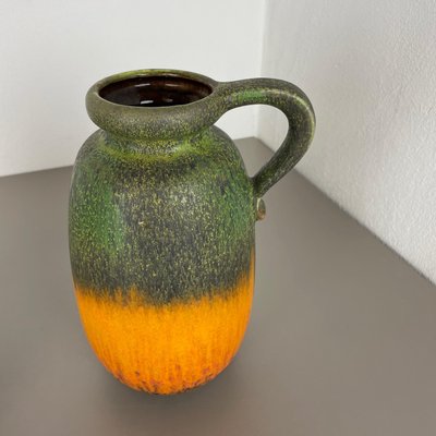 German Multi-Color Fat Lava Pottery Vases from Scheurich, 1970s, Set of 2-QZ-1143216