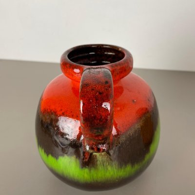 German Multi-Color Fat Lava Pottery Vases from Scheurich, 1970s, Set of 2-QZ-1143216