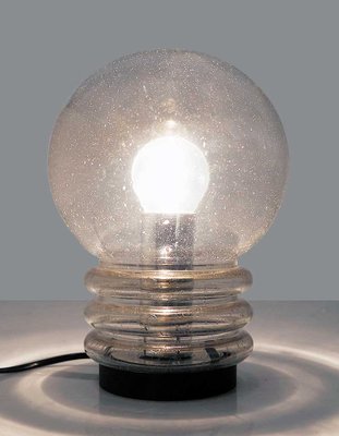 German Murano Glass and Chrome Model Bulb Table Lamp from Limburg, 1960s-DEK-552266