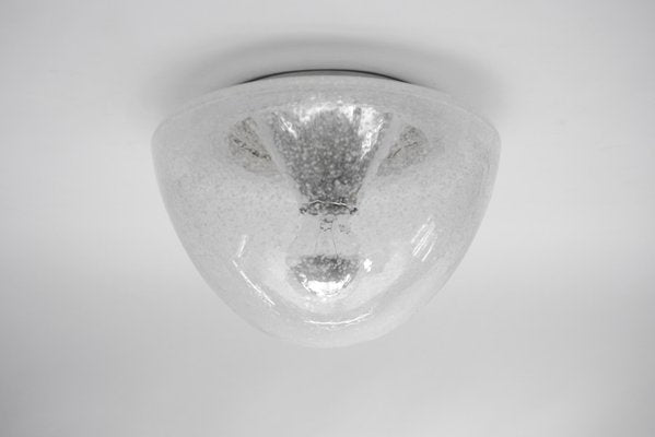 German Mushroom-Shaped Glass Lamp in Chrome, 1960s-KQB-1732239