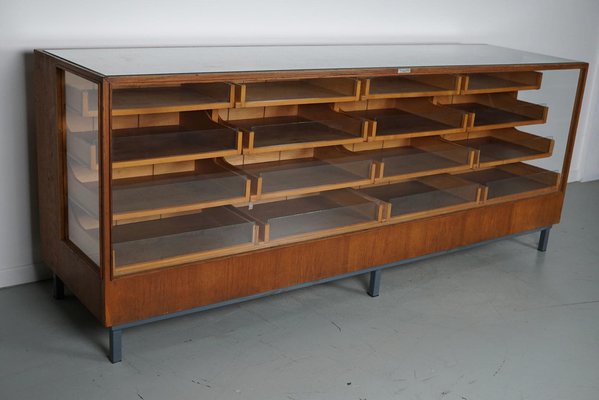 German Oak and Beech Haberdashery Shop Cabinet or Retail Unit, 1950s-XO-1757292