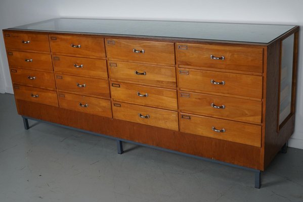 German Oak and Beech Haberdashery Shop Cabinet or Retail Unit, 1950s-XO-1757292