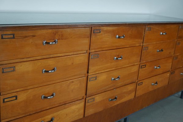 German Oak and Beech Haberdashery Shop Cabinet or Retail Unit, 1950s-XO-1757292