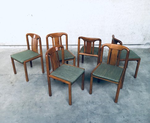 German Oak Dining Chairs, 1970s, Set of 6-RQV-869777