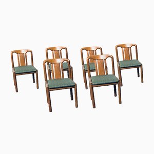 German Oak Dining Chairs, 1970s, Set of 6-RQV-869777