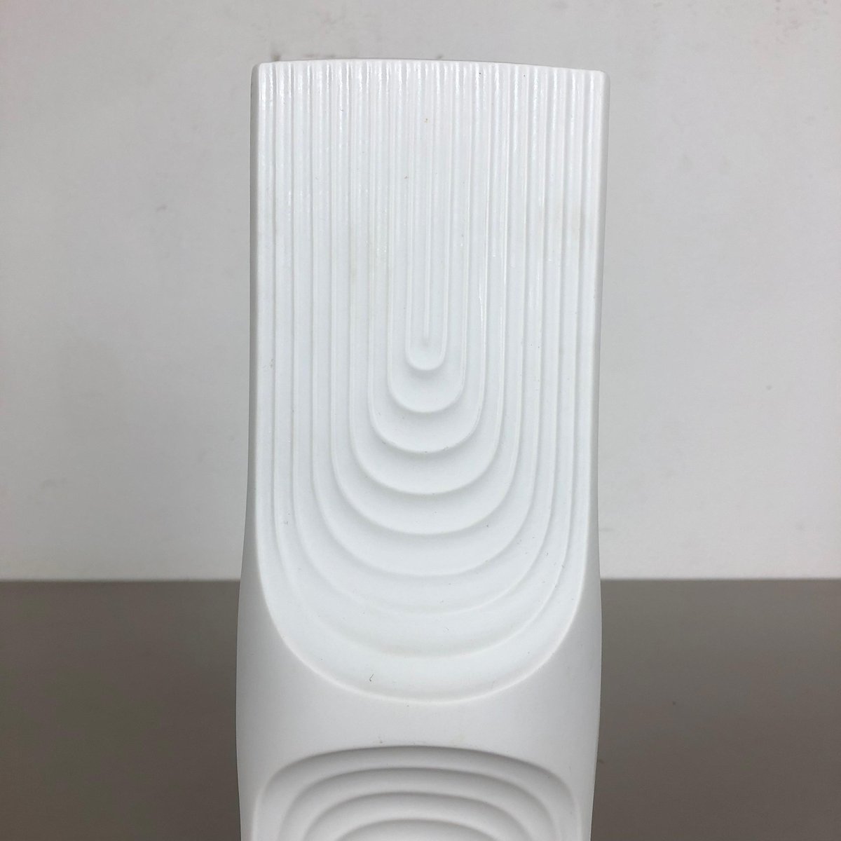 German Op Art Biscuit Porcelain Vase from Ak Kaiser, Germany, 1970s