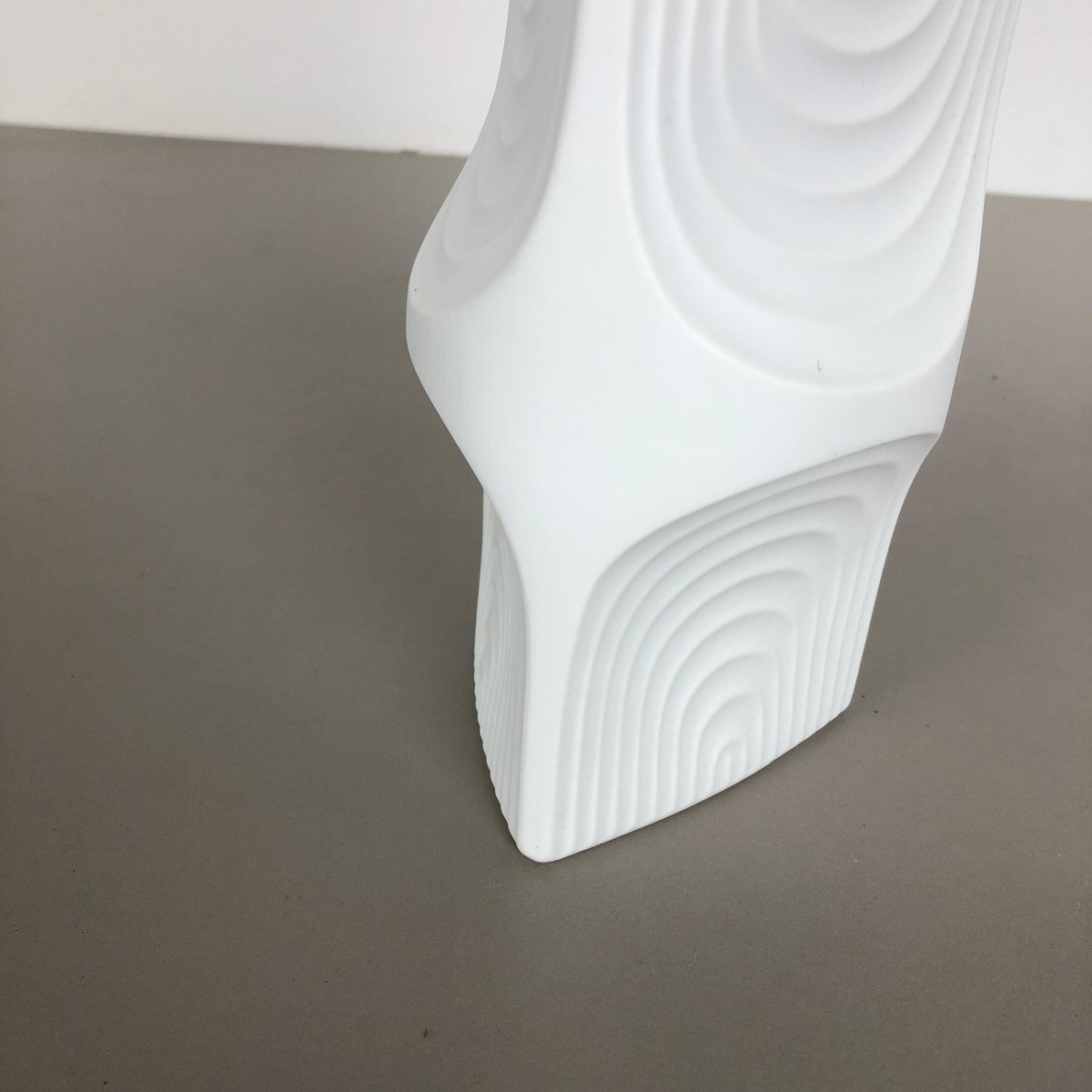 German Op Art Biscuit Porcelain Vase from Ak Kaiser, Germany, 1970s