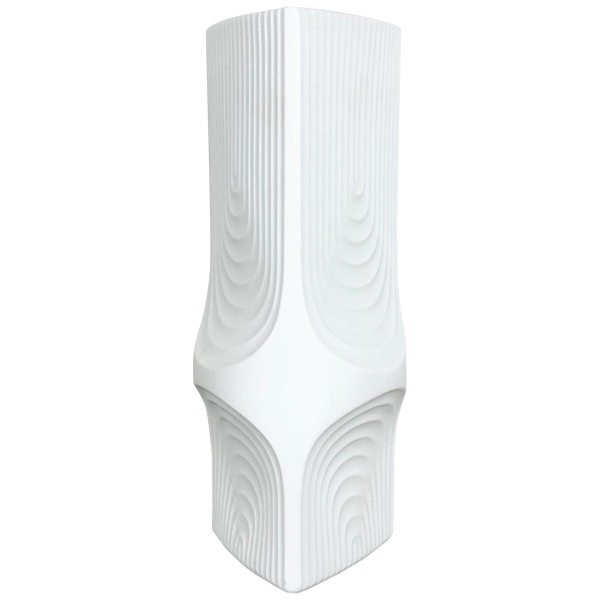 German Op Art Biscuit Porcelain Vase from Ak Kaiser, Germany, 1970s