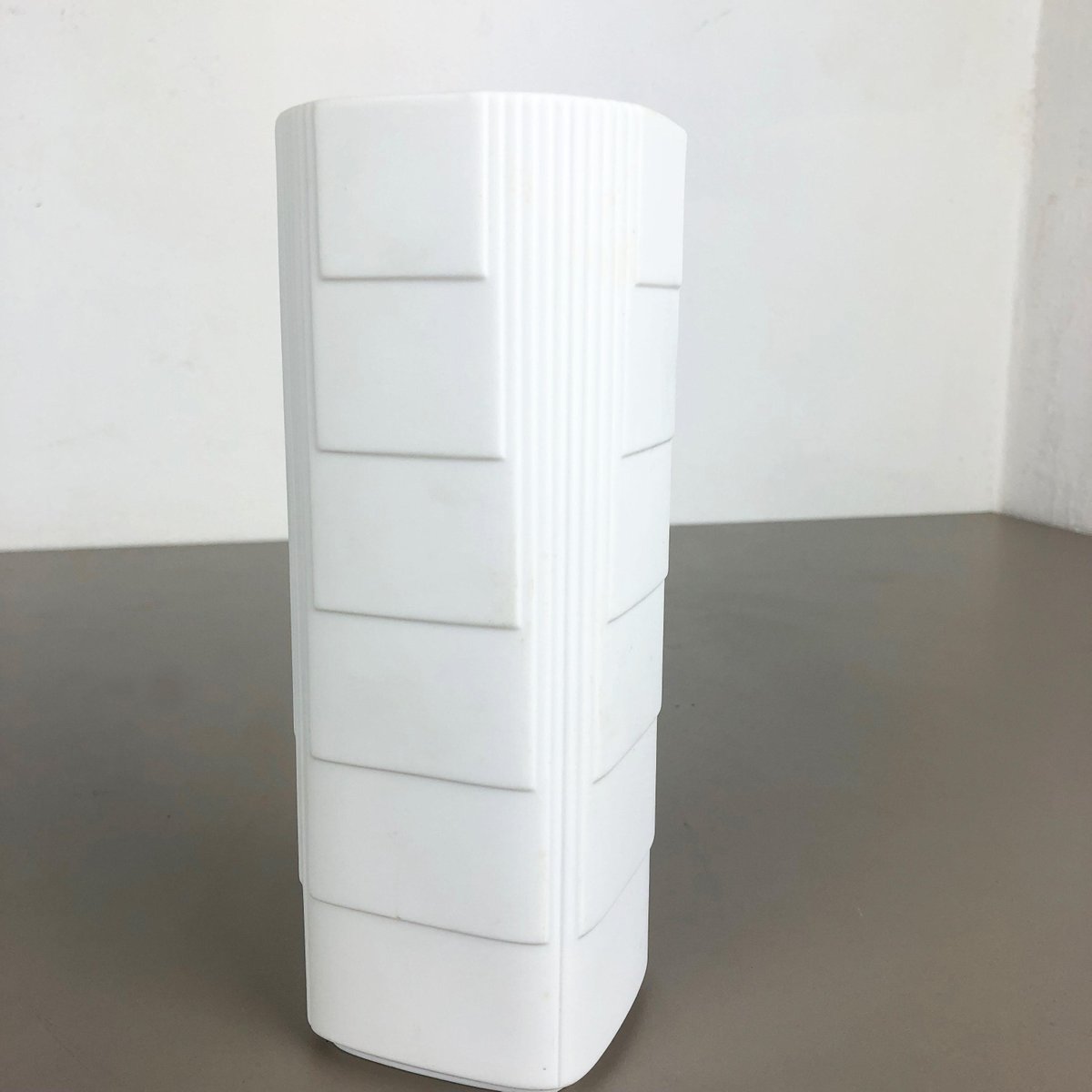 German Op Art Porcelain Vase by Christa Galtz for Rosenthal, 1970s