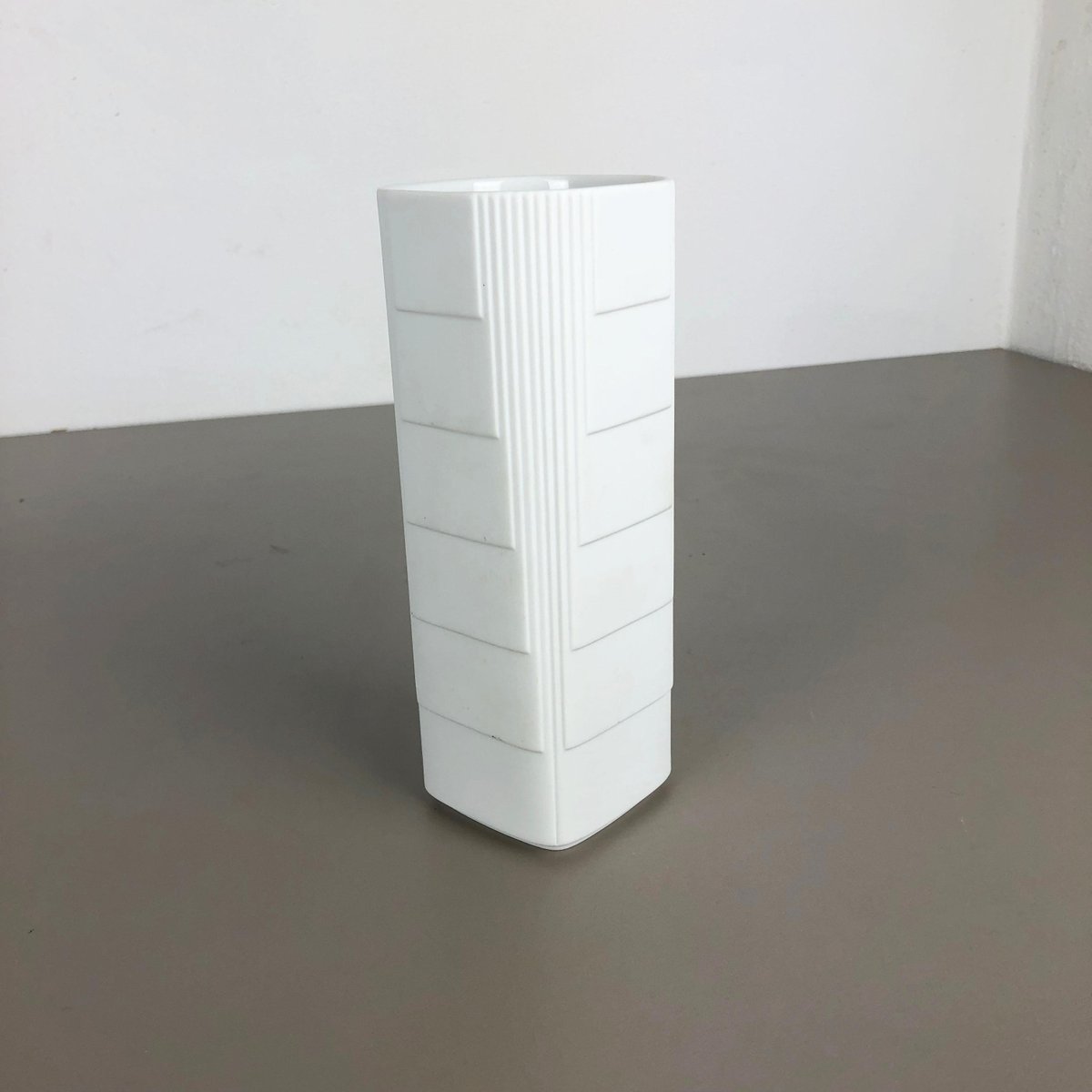 German Op Art Porcelain Vase by Christa Galtz for Rosenthal, 1970s