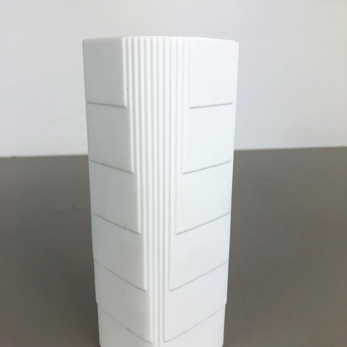 German Op Art Porcelain Vase by Christa Galtz for Rosenthal, 1970s