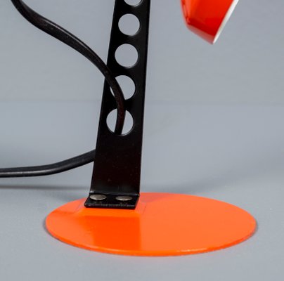 German Orange Desk Lamp from Brilliant Leuchten, 1950s-VLO-1179144