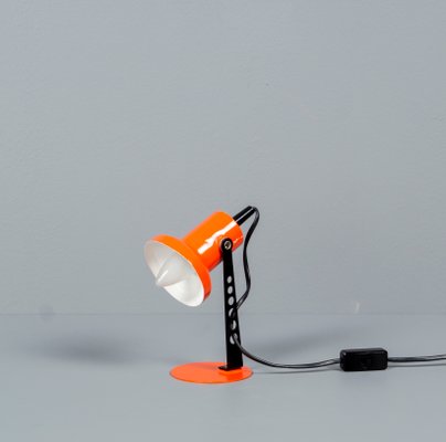 German Orange Desk Lamp from Brilliant Leuchten, 1950s-VLO-1179144