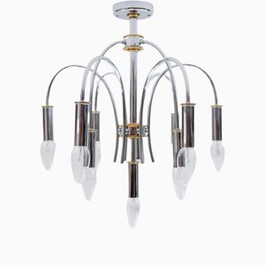 German Pendant in Chrome and Brass from Schröder & Co., 1960s-KQB-1173053