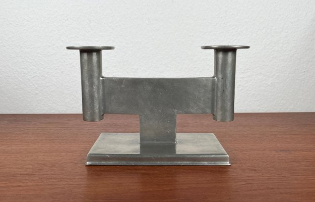 German Pewter Model 551 Minimalist Candleholder by Karl Raichle for Meersburg, 1930s, Set of 2-UAH-2024484