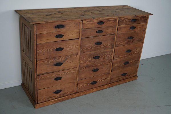 German Pine Apothecary Bank of Drawers, 1900s-XO-1738098