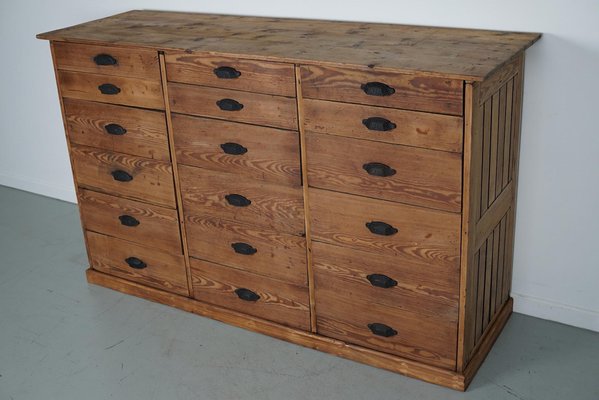 German Pine Apothecary Bank of Drawers, 1900s-XO-1738098