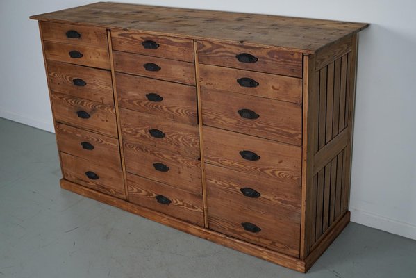 German Pine Apothecary Bank of Drawers, 1900s-XO-1738098