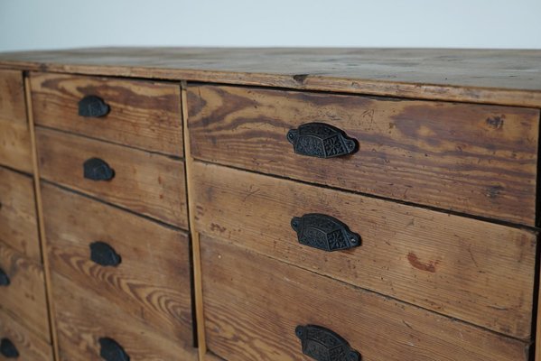 German Pine Apothecary Bank of Drawers, 1900s-XO-1738098