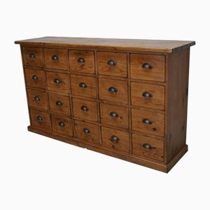 German Pine Apothecary Cabinet or Bank of Drawers-XO-2016835