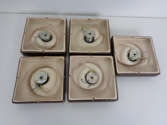 German Pop Art Ceramic Wall Lamps, 1970s, Set of 5-RDW-1432114