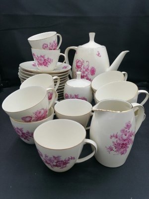 German Porcelain Coffee Service for 12 by Johann Haviland, Bavaria, Set of 15-OZS-1368500