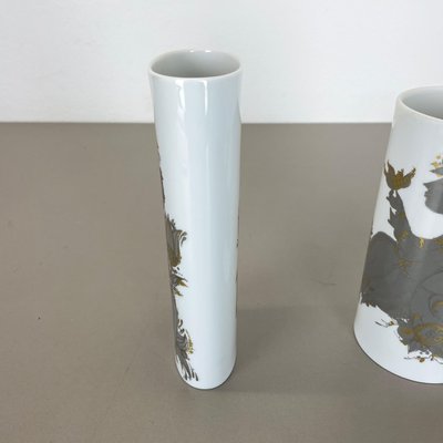 German Porcelain Vases by Björn Wiinblad for Rosenthal Studio,1970s, Set of 2-QZ-1283908