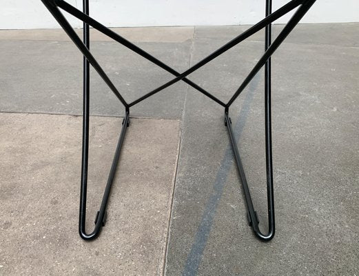 German Postmodern Black Kreuzschwinger Chairs by Till Behrens for Schlubach, 1980s, Set of 2-UAH-1078787