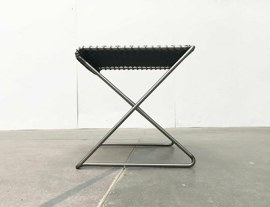 German Postmodern Kreuzschwinger Ottoman or Stool by Till Behrens for Schlubach, 1980s