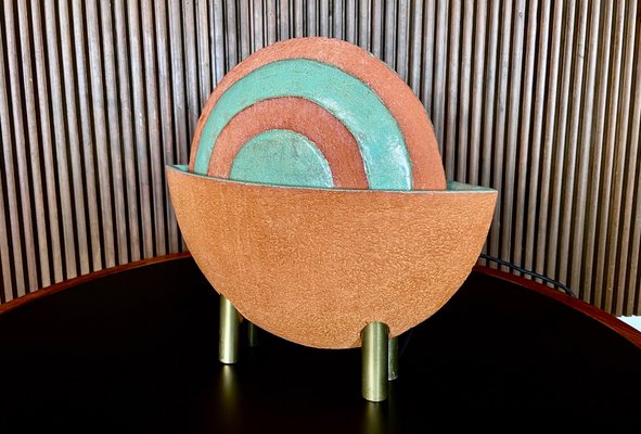 German Postmodern Sculptural Art Ceramic Indoor Fountain by Ceramist Martin Reinhardt, 1980s-JP-1175246