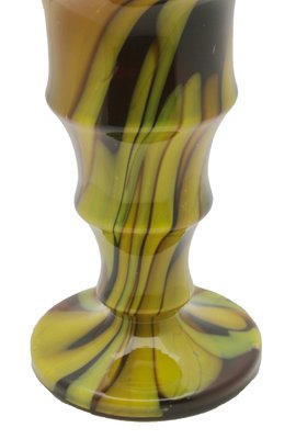 German Posy Vase with Concave Ribs & Toffee and Caramel Swirls, 1980-MJY-1149006