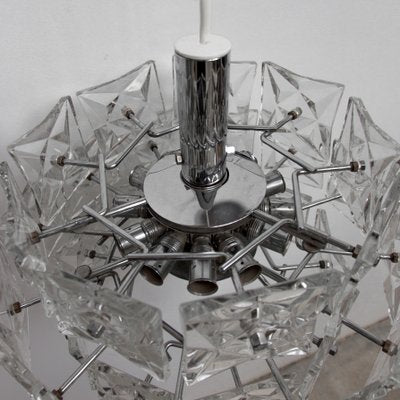 German Prism Crystal Chandelier from Kinkeldey, 1970s-QQA-556139