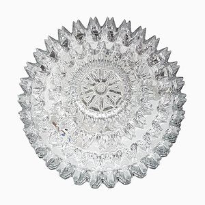 German Round Textured Glass Flushmount by Limburg, 1970s-UGR-1085540