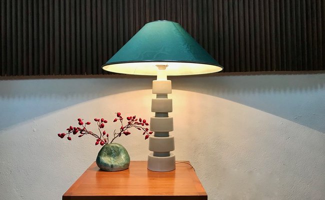 German Sculptural Glazed Ceramic Table Lamp, 1960s-JP-768777