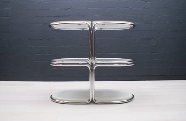 German Semi-circular Tubular Steel Shelves, 1970s, Set of 2-KQB-724509