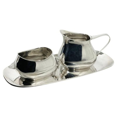 German Silver Cream Set by Gottlieb Kurz, 1910, Set of 3-UCH-1224138