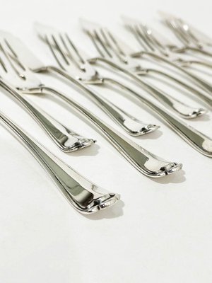 German Silver Fish Cutlery from Wilkens & Sohne, Bremen, 1886-1888, Set of 12-UCH-1224339