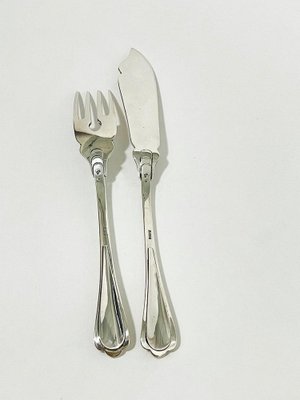 German Silver Fish Cutlery from Wilkens & Sohne, Bremen, 1886-1888, Set of 12-UCH-1224339