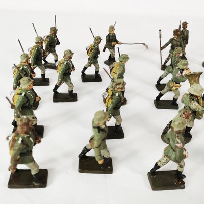 German Soldier Figurines, 1930s, Set of 40-ZTG-1814429