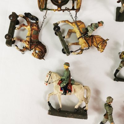 German Soldier Figurines, 1930s, Set of 40-ZTG-1814429