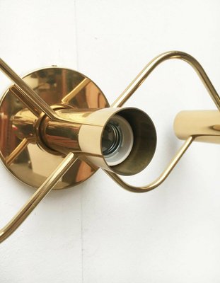 German Space Age Brass Ceiling Lamp by Gaetano Sciolari for Leola, 1970s-UAH-1735817