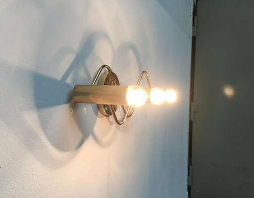 German Space Age Brass Ceiling Lamp by Gaetano Sciolari for Leola, 1970s-UAH-1735817