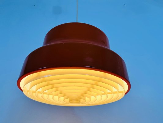 German Space Age Bumling Pendant Lamp in Orange, 1970s-PUK-1385759