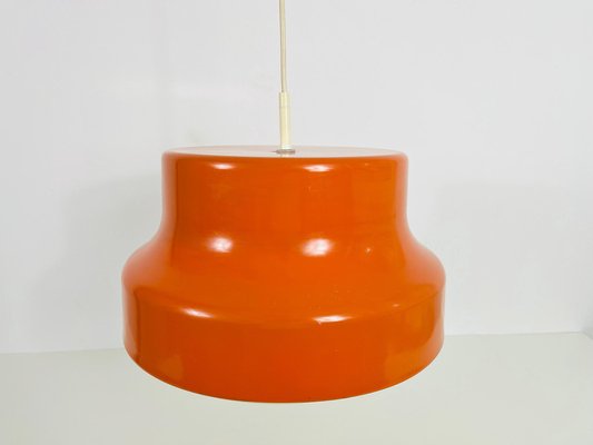 German Space Age Bumling Pendant Lamp in Orange, 1970s-PUK-1385759