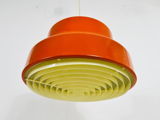 German Space Age Bumling Pendant Lamp in Orange, 1970s-PUK-1385759