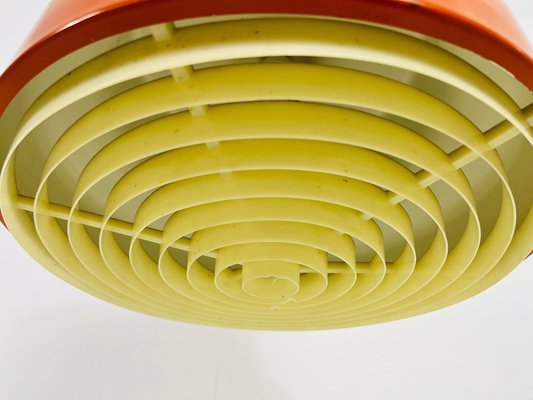 German Space Age Bumling Pendant Lamp in Orange, 1970s-PUK-1385759