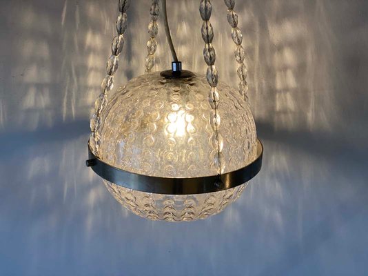 German Space Age Glass Ball Pendant Lamp, 1970s-JO-879020